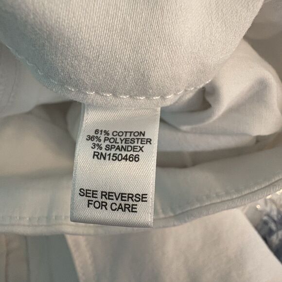 Womens Capri Pants 24W White Skinny Crop Hi-Rise‎ C EST 1946 Denim Tummy Control - Picture 6 of 7